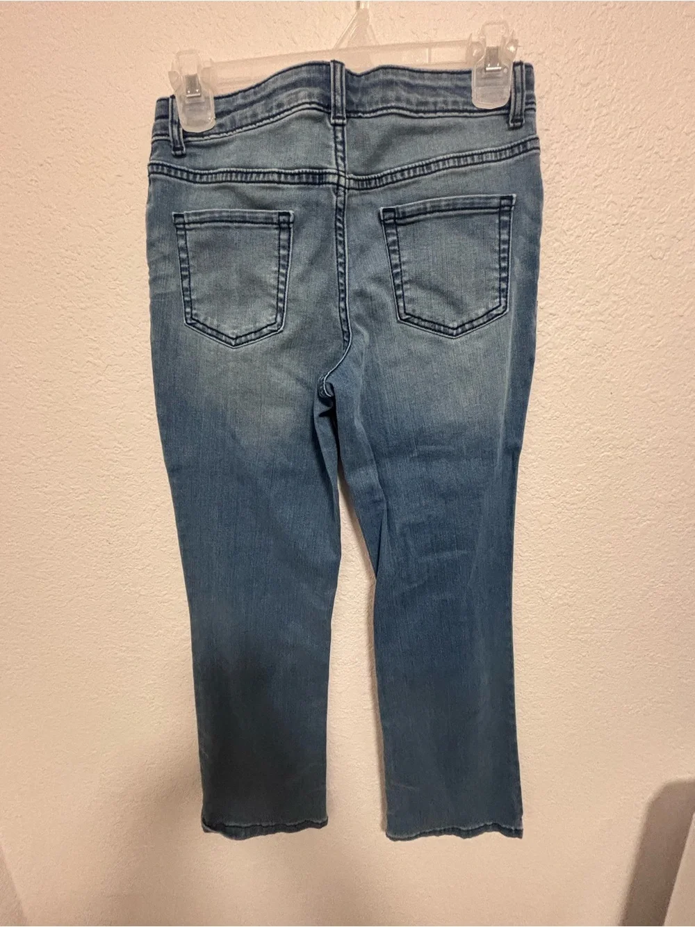Cat & Jack Girls Mid-Rise Straight Crop Jeans - Medium Blue